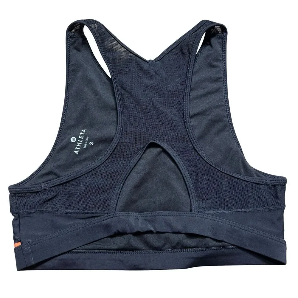 Athleta Streamline Sports Bra Laser Beam Print Multicolor SZ S 213142 T0508 - Picture 4 of 6